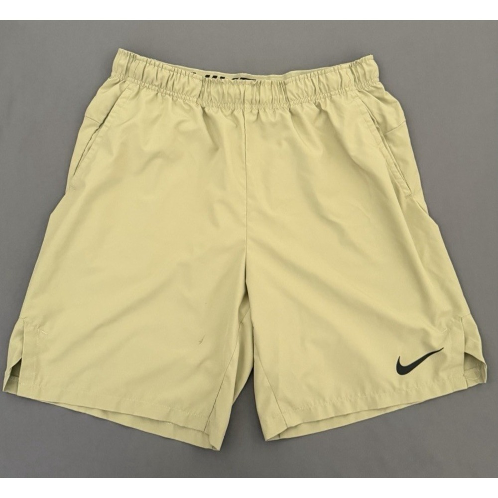 Nike Dri Fit Running Shorts Mens Size Large Green Athletic Workout Training